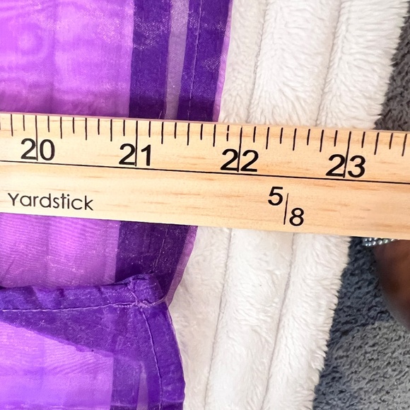 # A014 NANCY Purple Organza Top with Pearl Embellishment NWT M - Picture 7 of 10